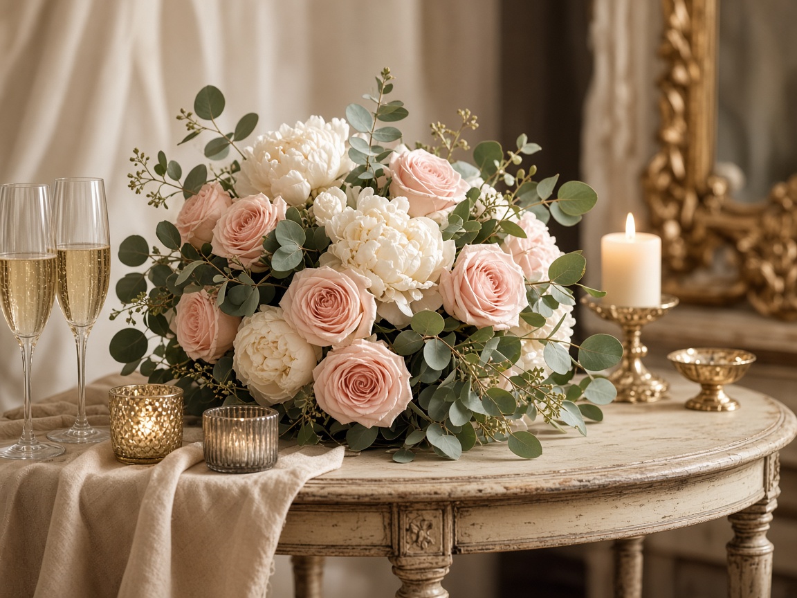 Detalles florales de la celebración